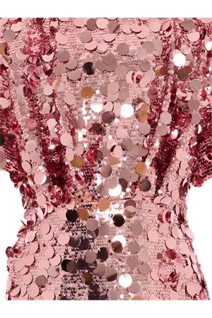 Abito a maniche corte con paillettes rosa DOUUOD KIDS | DY1A21U026150R